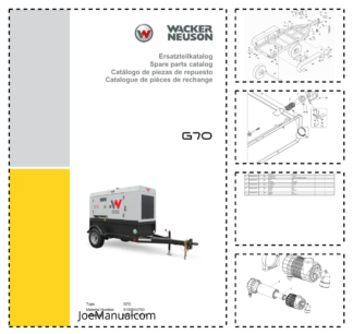 Wacker Neuson G70 Generator Parts Catalog