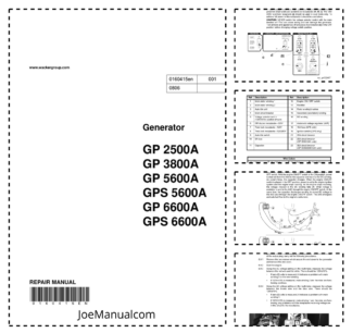 Wacker Neuson GP 2500A 3800A 5600A 660A GPS 5600A 6600A Generator Repair Service Manual v001