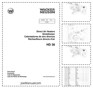 Wacker Neuson HD 38 Direct Air Heaters Parts Catalog v100