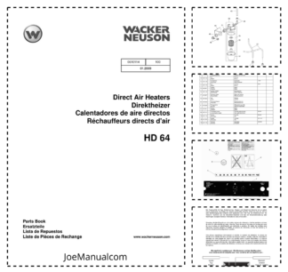Wacker Neuson HD 64 Firect Air Heaters Parts Catalog v100