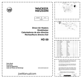 Wacker Neuson HD 69 Direct Air Heaters Parts Catalog v100