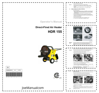 Wacker Neuson HDR 155 Direct-Fired Air Heater Operators Manual v02