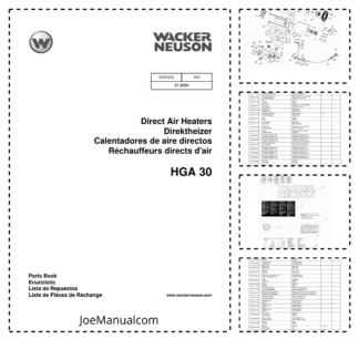 Wacker Neuson HGA 30 Direct Air Heaters Parts Catalog v100