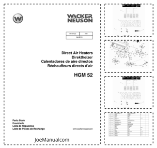 Wacker Neuson HGM 52 Direct Air Heaters Parts Catalog v100