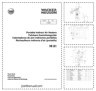 Wacker Neuson HI 81 Portable Indirect Air Heaters Parts Catalog v100