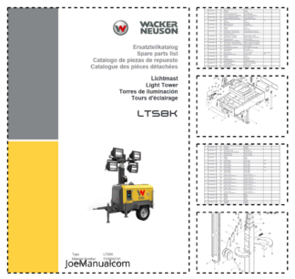 Wacker Neuson LTS8K Light Tower Parts Catalog