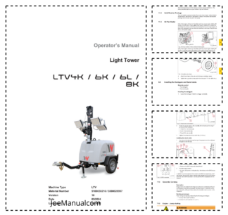 Wacker Neuson LTV4K 6K 6L 8K Light Tower Operation Manual v10