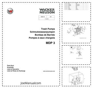 Wacker Neuson MDP 3 Trash Pumps Parts Catalog v103