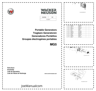 Wacker Neuson MG5 Generator Parts Catalog v100