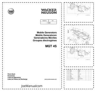 Wacker Neuson MGT 4S Generators Parts Catalog v100