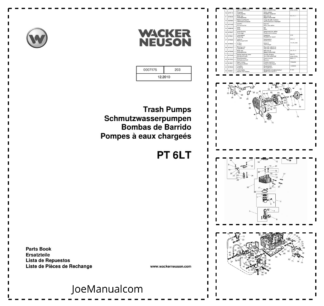 Wacker Neuson PT 6LT Trash Pumps Parts Catalog v203