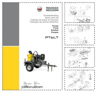 Wacker Neuson PT6LT Pump Parts Catalog v100