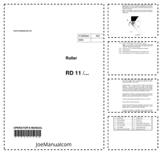 Wacker Neuson RD 11 Roller Operators Manual v004