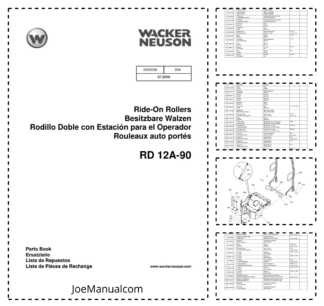 Wacker Neuson RD 12A-90 Ride-On Rollers Parts Catalog v204