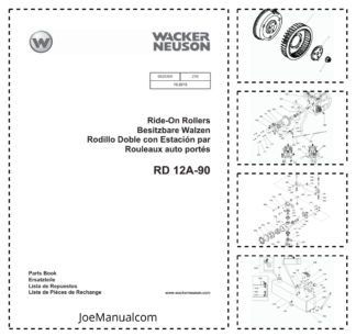 Wacker Neuson RD 12A-90 Ride-On Rollers Parts Catalog v216