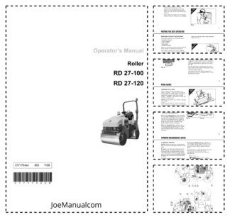 Wacker Neuson RD 27-100 RD 27-120 Roller Operators Manual v003