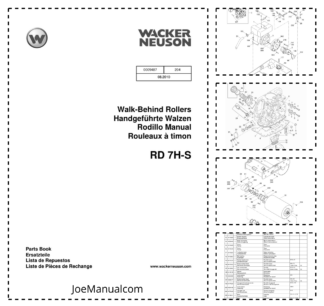 Wacker Neuson RD 7H-S Walk-Behind Roller Parts Catalog v204