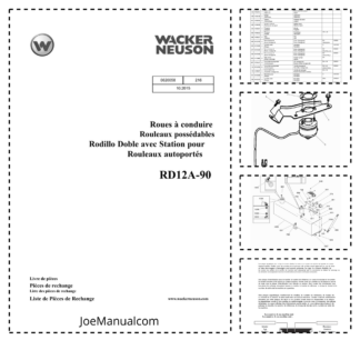 Wacker Neuson RD12A-90 Ride-On Rollers Parts Catalog v216 FR