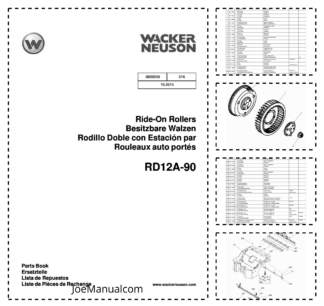 Wacker Neuson RD12A-90 Ride-On Rollers Parts Catalog v216