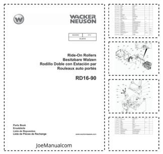 Wacker Neuson RD16-90 Ride-On Rollers Parts Catalog v213