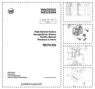 Wacker Neuson RD7H-ES Walk-Behind Roller Parts Catalog v208