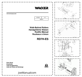 Wacker Neuson RD7H-ES Walk-Behind Rollers Parts Catalog v107