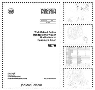 Wacker Neuson RD7H Walk-Behind Rollers Parts Catalog v108