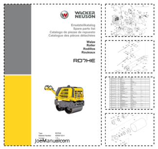 Wacker Neuson RD7HE Roller Parts Catalog v115