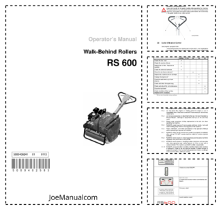 Wacker Neuson RS 600 Walk-Behind Rollers Operators Manual v01