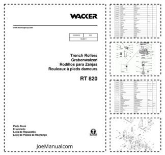 Wacker Neuson RT 820 Trench Rollers Parts Catalog v103