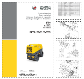 Wacker Neuson RTK82-SC3 Roller Parts Catalog v133