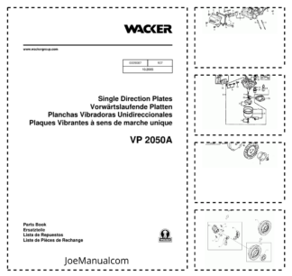 Wacker Neuson VP2050A Single Direction Plates Parts Catalog v107