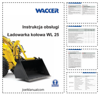 Wacker Neuson WL 25 Wheel Loader Operation Manual PL