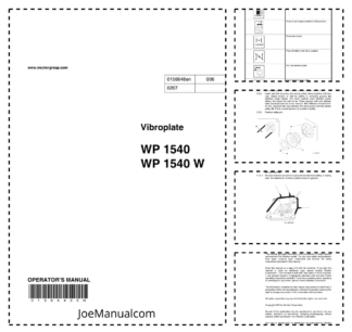 Wacker Neuson WP 1540 WP 1540 W Vibroplate Operators Manual v006
