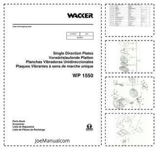 Wacker Neuson WP 1550 Single Direction Plates Parts Catalog v104