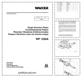 Wacker Neuson WP 1550A Single Direction Plates Parts Catalog v118