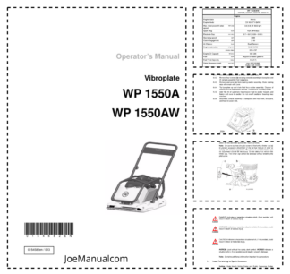 Wacker Neuson WP 1550A WP 1550AW Vibroplate Operators Manual v013