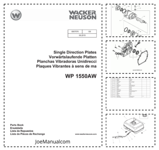 Wacker Neuson WP 1550AW Single Direction Plates Parts Catalog v130
