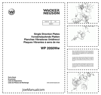 Wacker Neuson WP 2050W Single Direction Plates Parts Catalog v105