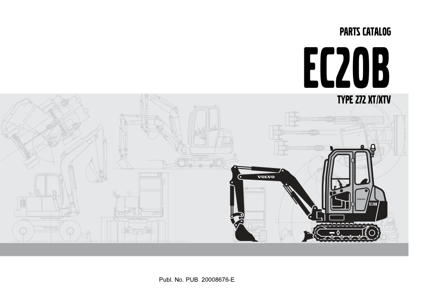 Volvo EC20B Type 272 XT XTV Excavator Parts Catalog - Image 3