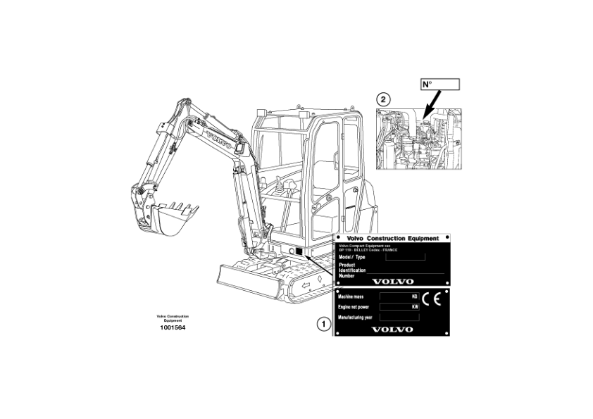Volvo EC20B Type 272 XT XTV Excavator Parts Catalog - Image 6