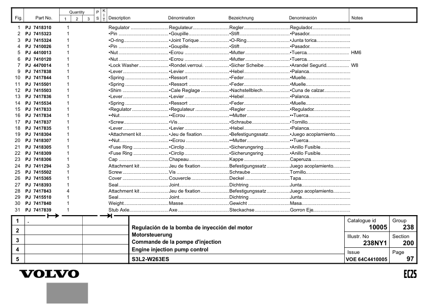 Volvo EC25 Type 281 Excavator Parts Catalog - Image 15