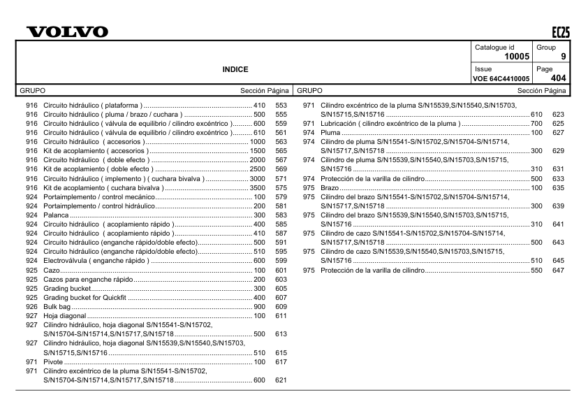 Volvo EC25 Type 281 Excavator Parts Catalog - Image 12