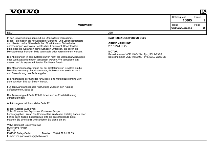 Volvo EC25 Type 281 Excavator Parts Catalog - Image 11