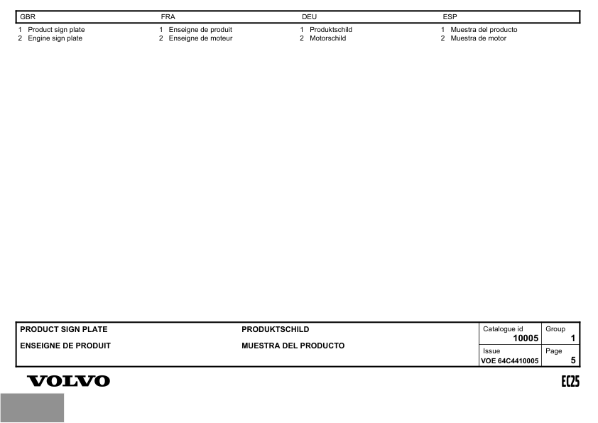 Volvo EC25 Type 281 Excavator Parts Catalog - Image 8
