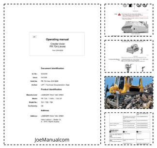 Liebherr PR 734 L Litronic Bulldozer Operation Manual SN from 8220 and UP