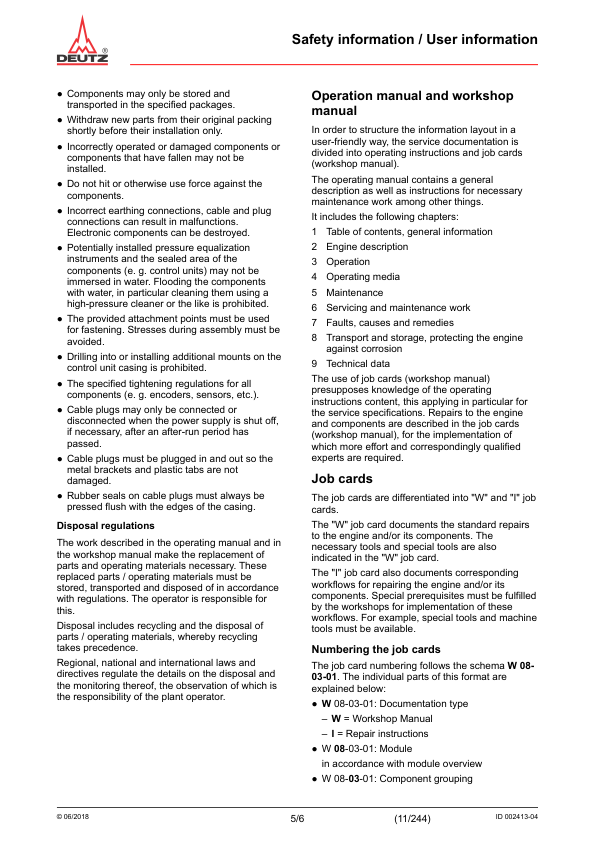 Deutz TD TCD 3.6 L4 EU Stage IV V Tier 4 Engine lvl 2 Workshop Manual 03125209 - Image 4