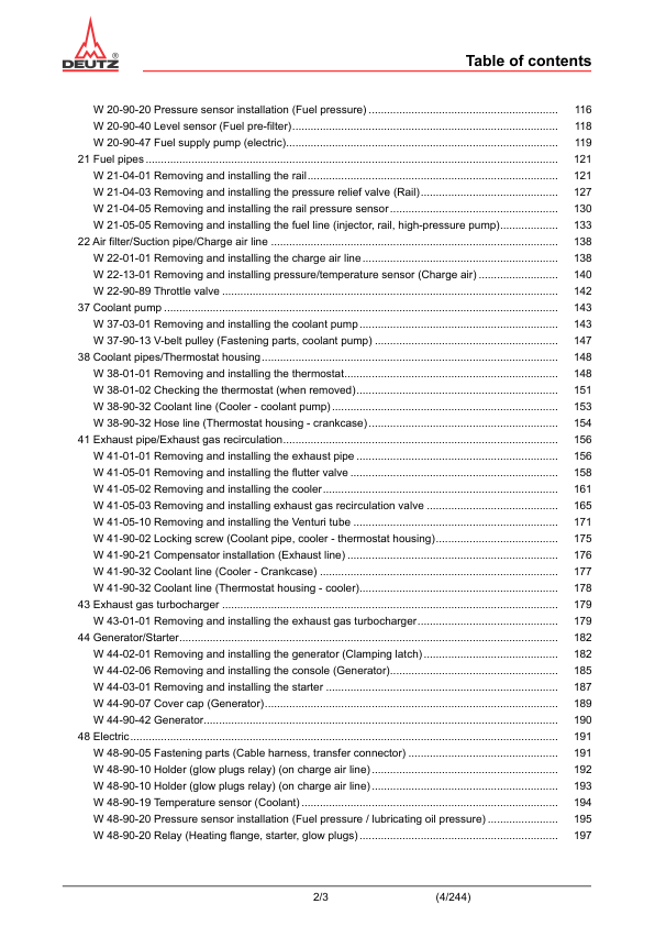 Deutz TD TCD 3.6 L4 EU Stage IV V Tier 4 Engine lvl 2 Workshop Manual 03125209 - Image 8