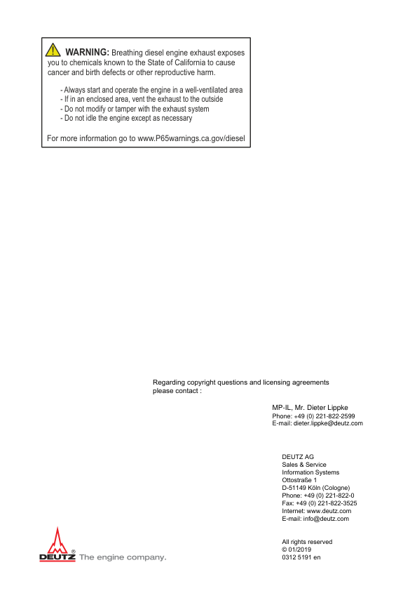 Deutz TD TCD 3.6 L4 EU Stage V Tier 4 Engine lvl 2 Workshop Manual 03125191 - Image 6