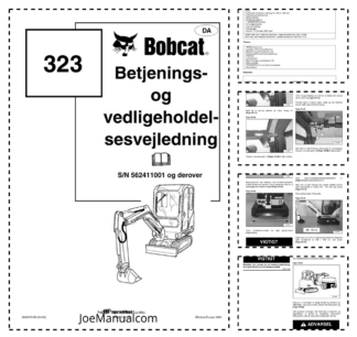 Bobcat 323 Excavator Operators Manual 5624 DA